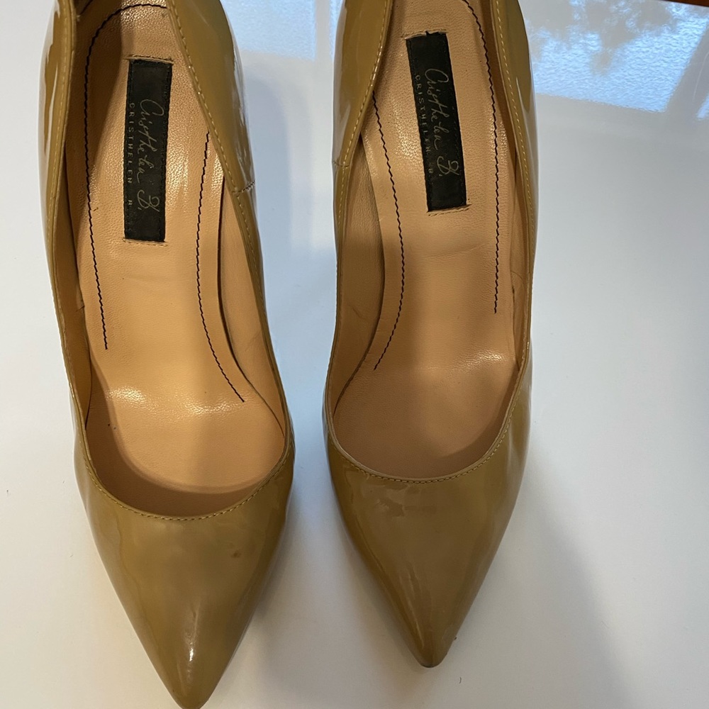 leather stilettos